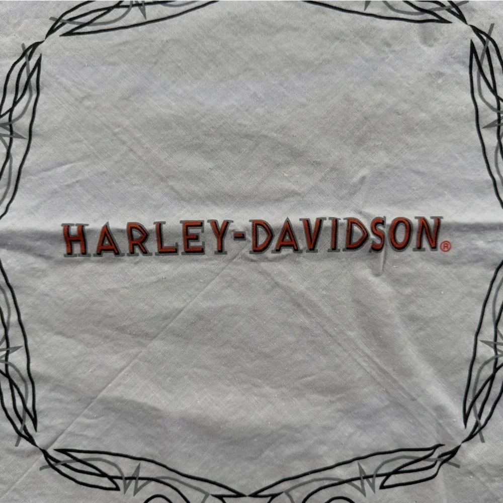 Y2K VTG 03 Harley-Davidson Classic White Bandana